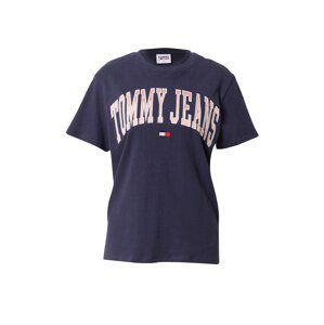 Tommy Jeans Tričko  námornícka modrá / biela / ružová / červená