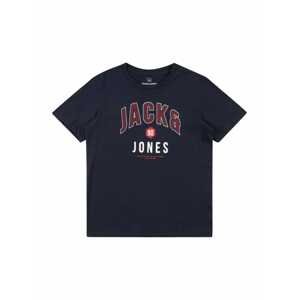 Jack & Jones Junior Tričko 'Thomas'  námornícka modrá / koralová / krvavo červená / biela