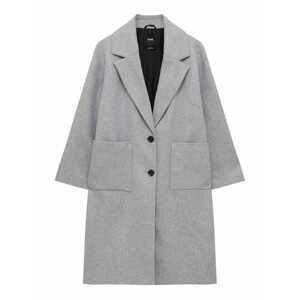 Pull&Bear Prechodný kabát  sivá melírovaná