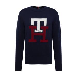 TOMMY HILFIGER Sveter  námornícka modrá / krvavo červená / biela