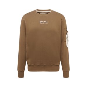 ALPHA INDUSTRIES Mikina  sépiová / biela