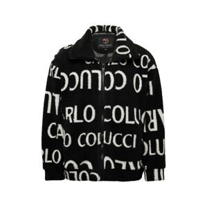 Carlo Colucci Flisová bunda  čierna / biela