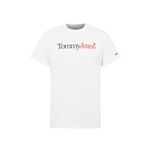Tommy Jeans Tričko  oranžová / čierna / biela