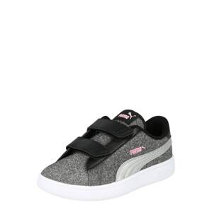 PUMA Tenisky 'Smash v2'  striebornosivá / ružová / čierna / strieborná