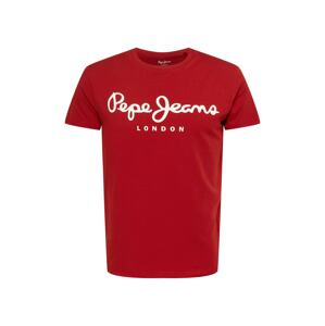 Pepe Jeans Tričko  rubínová / biela