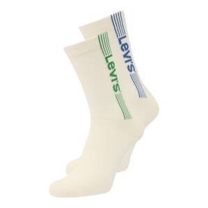 LEVI'S Ponožky  biela / zelená / tmavomodrá