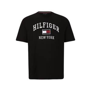 Tommy Hilfiger Big & Tall Tričko  čerešňová / čierna / biela