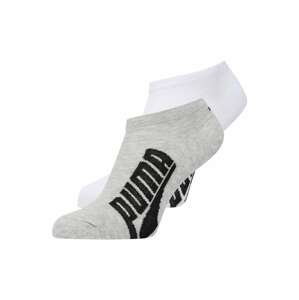PUMA Ponožky  biela / sivá melírovaná / čierna