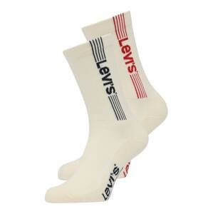 LEVI'S Ponožky  biela / červená / čierna