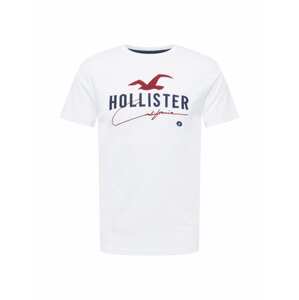 HOLLISTER Tričko  čerešňová / čierna / biela