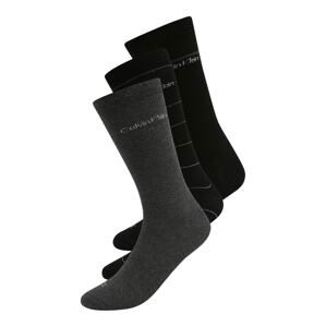 Calvin Klein Underwear Ponožky  čierna / tmavosivá / biela
