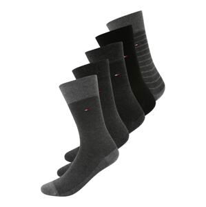 Tommy Hilfiger Underwear Ponožky  antracitová / sivá melírovaná / červená / čierna