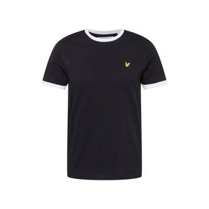 Lyle & Scott Tričko 'Ringer'  žltá / čierna / biela