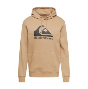 QUIKSILVER Mikina  tmavobéžová / čierna / pastelovo žltá