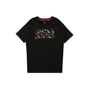 Jack & Jones Junior Tričko  čierna / béžová / hrdzavo červená / grafitová