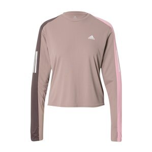 ADIDAS PERFORMANCE Funkčné tričko  svetlohnedá / slivková / ružová