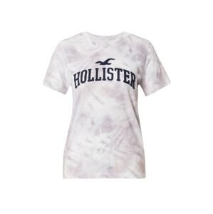 HOLLISTER Tričko  námornícka modrá / farba lesného ovocia / biela