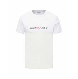 JACK & JONES Tričko  červená / čierna / biela / biela melírovaná