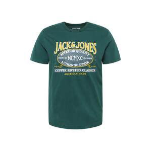 JACK & JONES Tričko  žltá / sivá / tmavosivá / biela