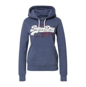 Superdry Mikina  modrá melírovaná / burgundská / biela