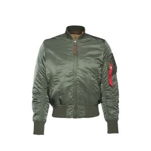 ALPHA INDUSTRIES Prechodná bunda  hnedá / tmavozelená / červená