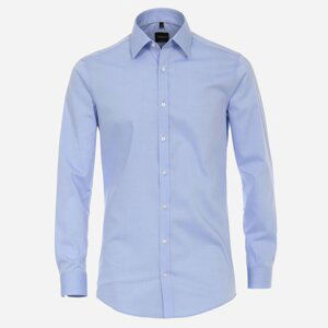 VENTI Modrá pánska košeľa, rukávy 72 cm, Body fit Veľkosť: 41 (L) VENTI