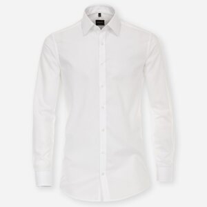 VENTI Biela pánska košeľa, rukávy 72 cm, Body fit Veľkosť: 41 (L) VENTI
