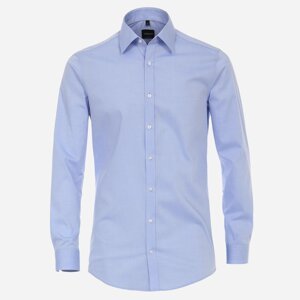 VENTI Modrá pánska košeľa, rukávy 72 cm, Body fit Veľkosť: 42 (L) VENTI