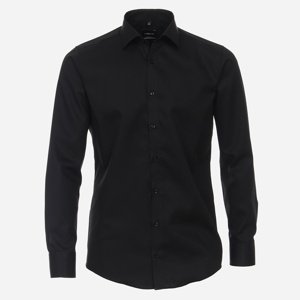 VENTI Čierna pánska košeľa, Non-iron, Modern (Slim) fit Veľkosť: 42 (L) VENTI