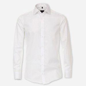 VENTI Biela pánska košeľa, rukávy 72 cm, Non-iron, Slim fit Veľkosť: 44 (XL) VENTI