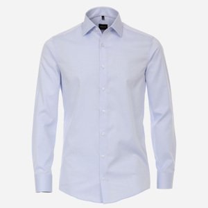 VENTI Modrá pánska košeľa, rukávy 72 cm, Non-iron, Slim fit Veľkosť: 42 (L) VENTI