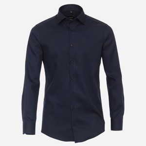 VENTI Modrá pánska košeľa, rukávy 72 cm, Non-iron, Slim fit Veľkosť: 40 (M) VENTI