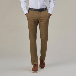 Brook Taverner Svetlohnedé Chinos nohavice Veľkosť: 32, Dĺžka nohavíc: Long 34" Brook Taverner