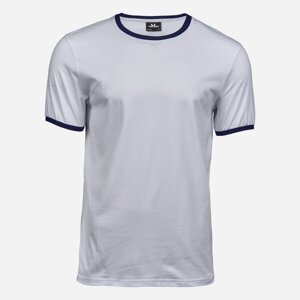 Tee Jays Biele tričko Ringer Veľkosť: M Tee Jays