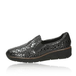 Rieker dámske slip-on poltopánky - čierne - 36