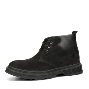 Robel pánske nubukové členkové topánky - čierne - 43