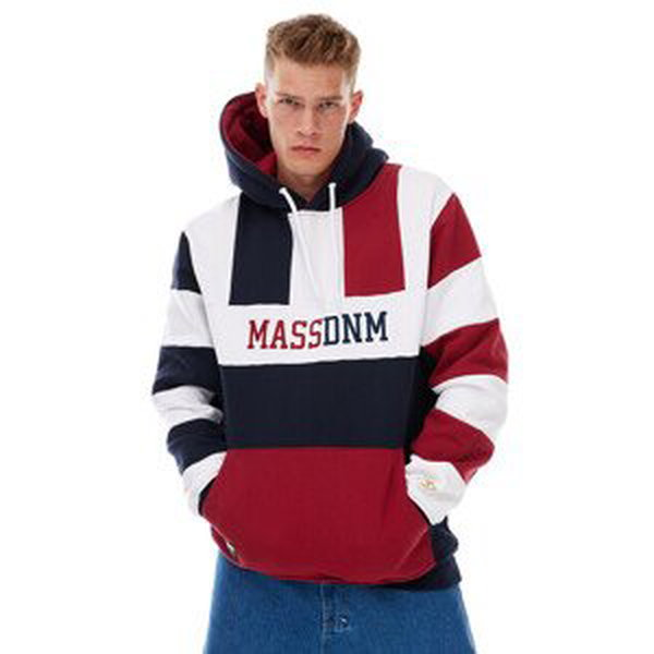 Mass Denim Sweatshirt Streamer Hoody navy/claret - XL