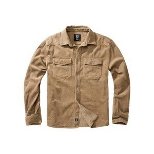 Brandit Corduroy Classic Shirt Long Sleeve camel - L