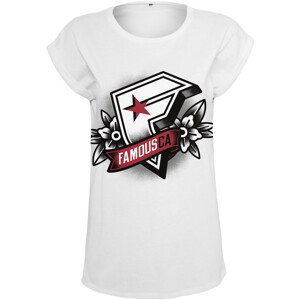 Urban Classics Ladies Famous CA Tee white - XS