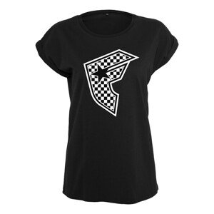 Urban Classics Ladies Checker Badge Tee black - L