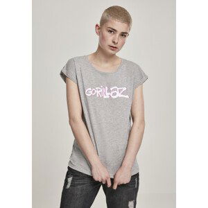 Mr. Tee Ladies Gorillaz Logo  Tee h.grey - S