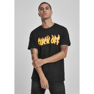 Mr. Tee Fuck Off Flames Tee black - XS