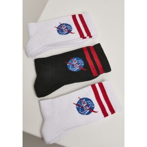 Mr. Tee NASA Insignia Socks 3-Pack white/black/white - 39–42