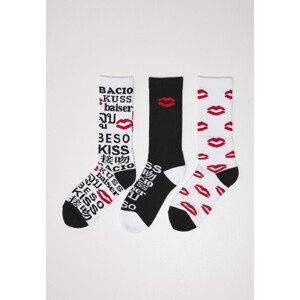 Mr. Tee Kiss Socks 3-Pack black/white/red - 43–46