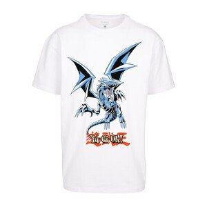 Mr. Tee Yu-Ghi-Oh Blue Eyes White Dragon Heavy Oversize Tee white - 4XL