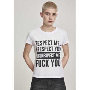 Mr. Tee Ladies Respect Me Tee white - M