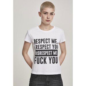 Mr. Tee Ladies Respect Me Tee white - S