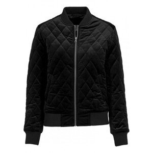 Urban Classics Ladies Diamond Quilt Velvet Jacket black - M