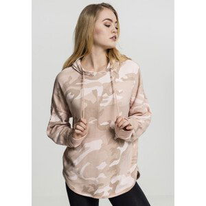 Dámska mikina Urban Classics Ladies Oversized Camo Hoody rose camo - S