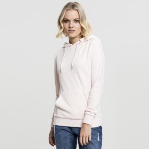 Dámska mikina Urban Classics Ladies Velvet Hoody pink - XS